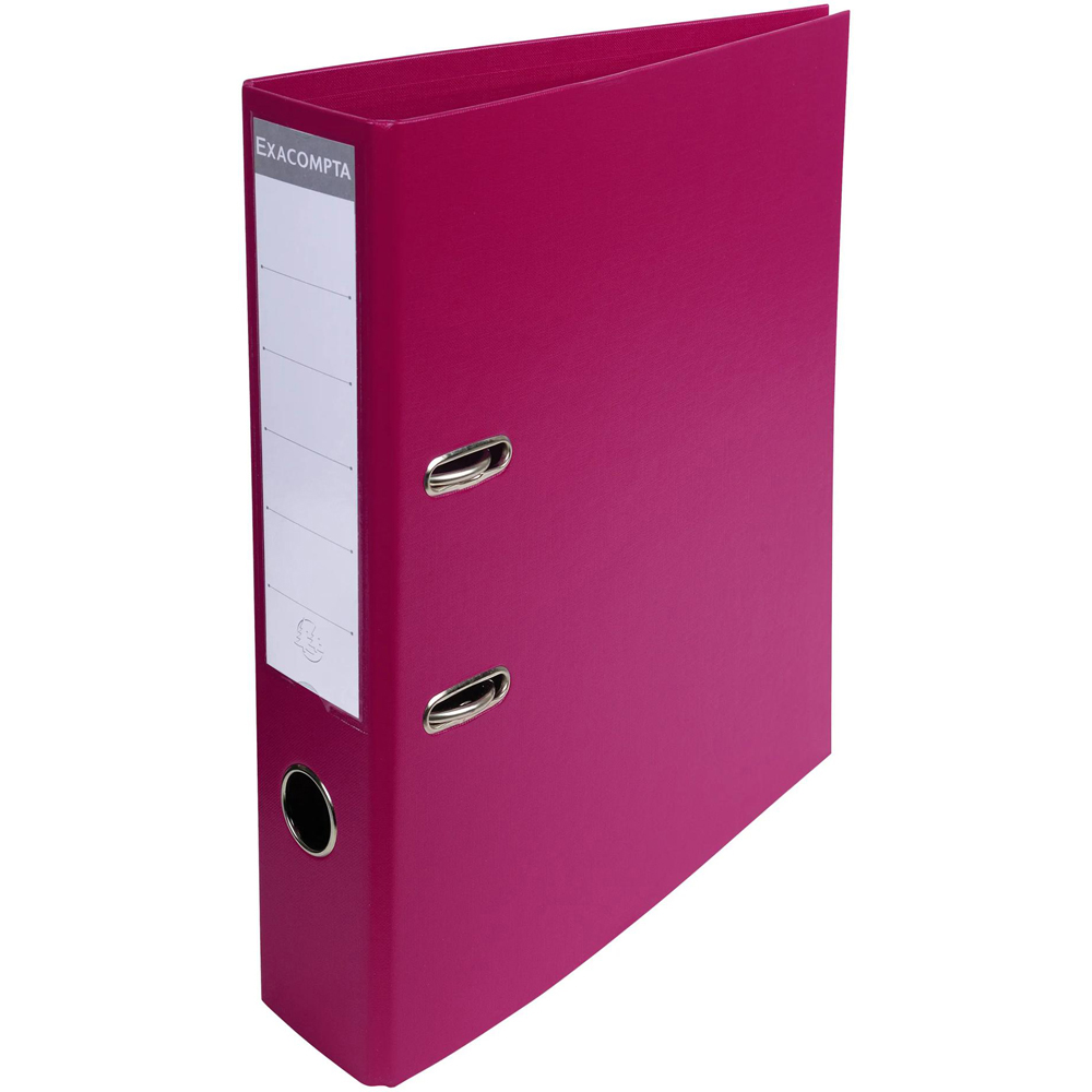 Exacompta PremTouch A4 Fuchsia PVC Level Arch File 10 Pack Image 2