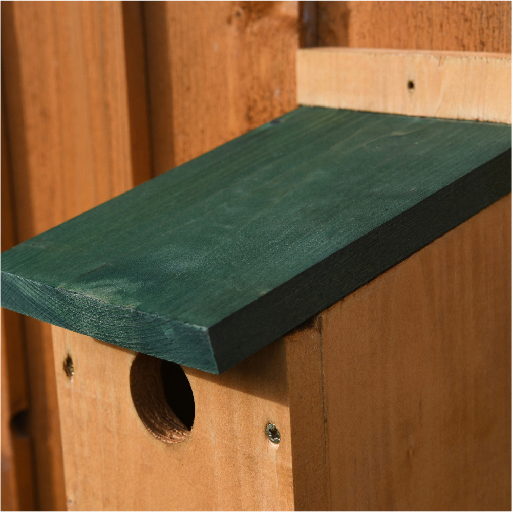 Happy Beaks Classic Nest Box with Green Roof Image 4