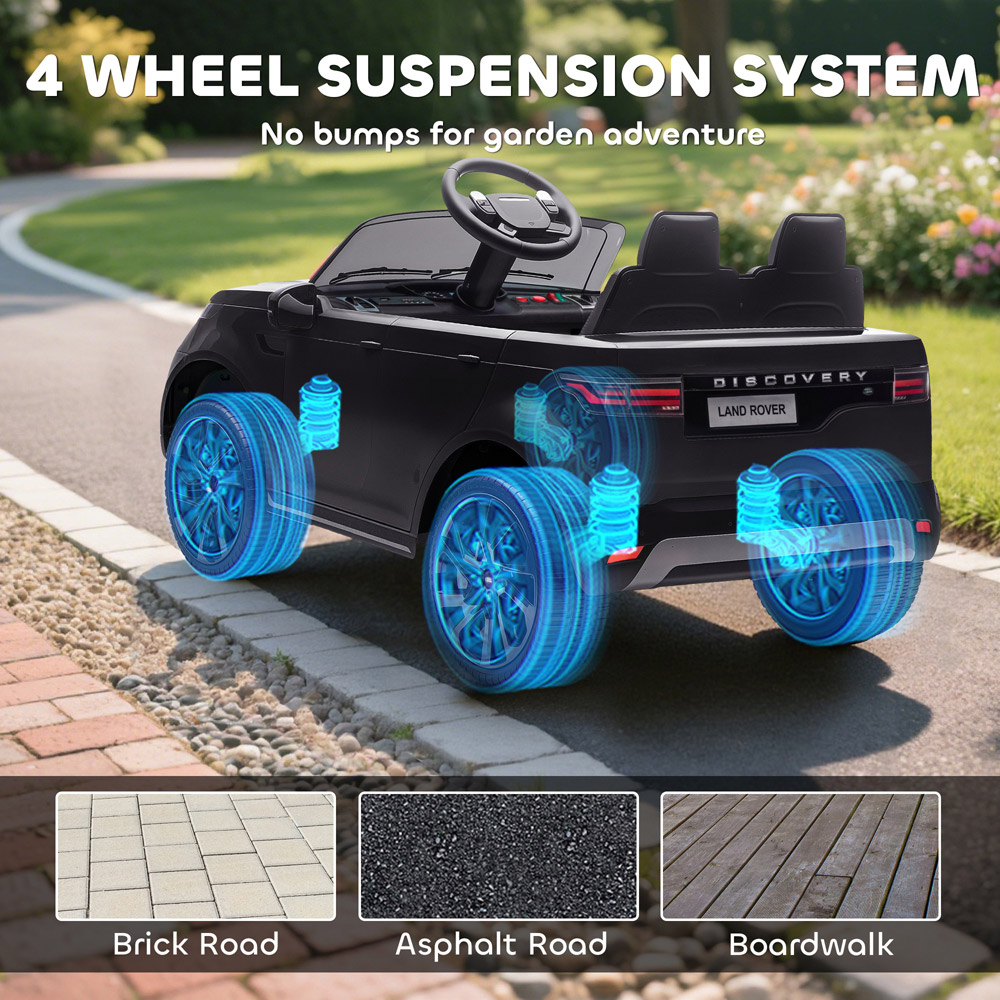 Tommy Toys Black Land Rover Discovery Licensed Kids Electric Car with Remote 12V Image 5