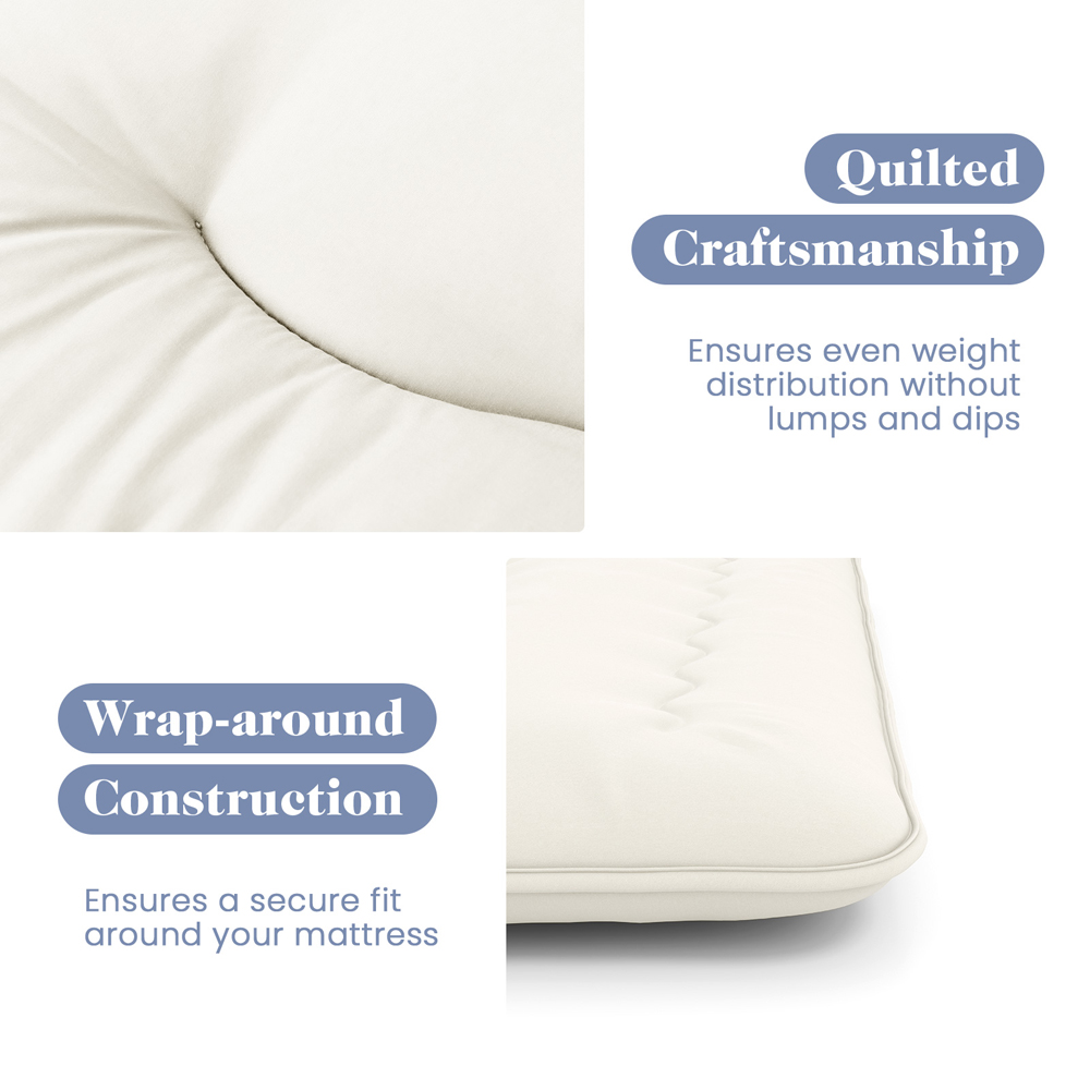 Costway King Size Beige Japanese Futon Floor Mattress with Bag Image 6