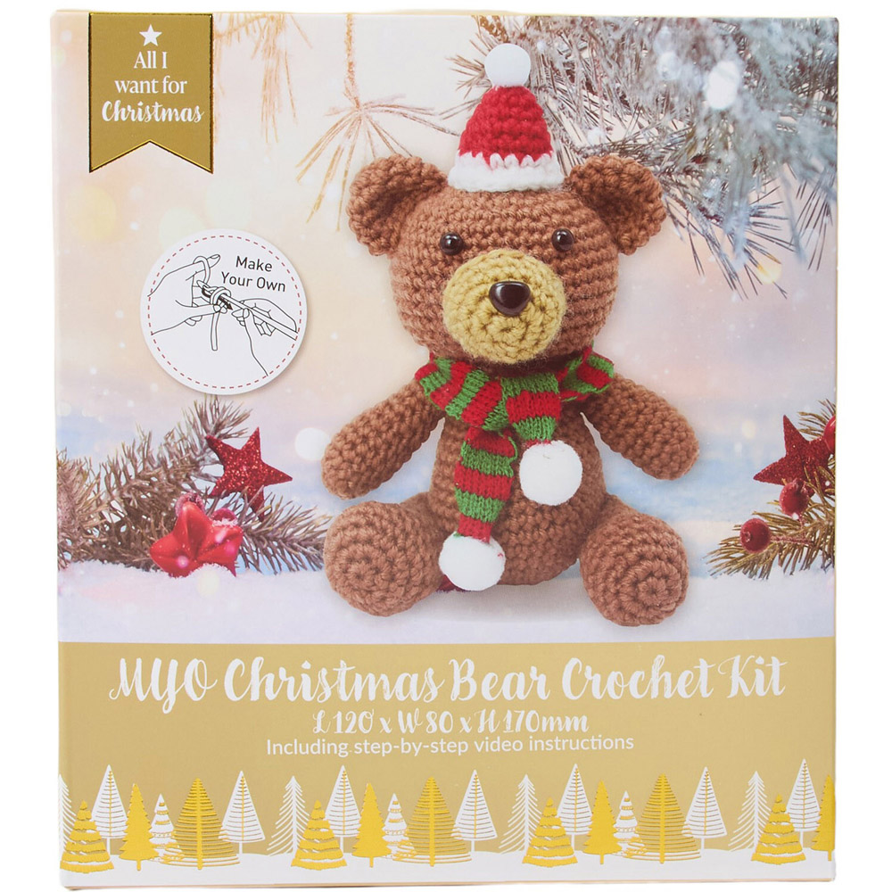 Make Your Own Christmas Bear Crochet Kit Image 1