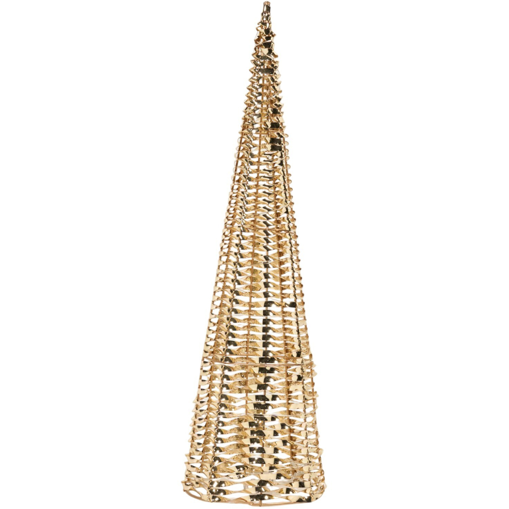 Set of 2 LED Foil Cones Gold Image 3