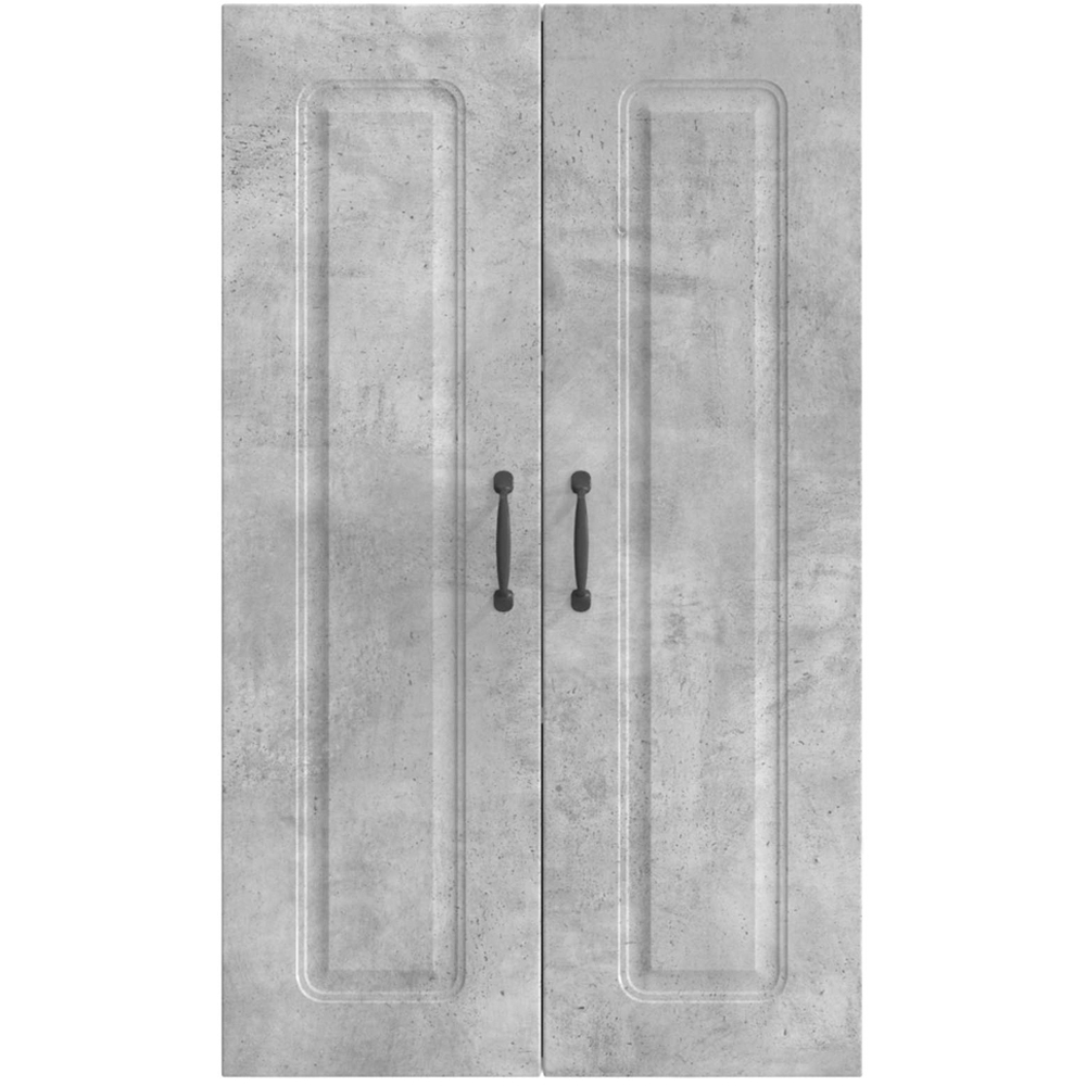 vidaXL 2 Door Concrete Grey Kitchen Wall Cabinet Image 4
