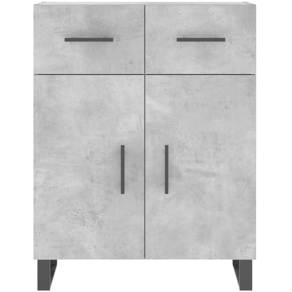 vidaXL 4 Door 2 Drawer Concrete Grey Highboard Image 8