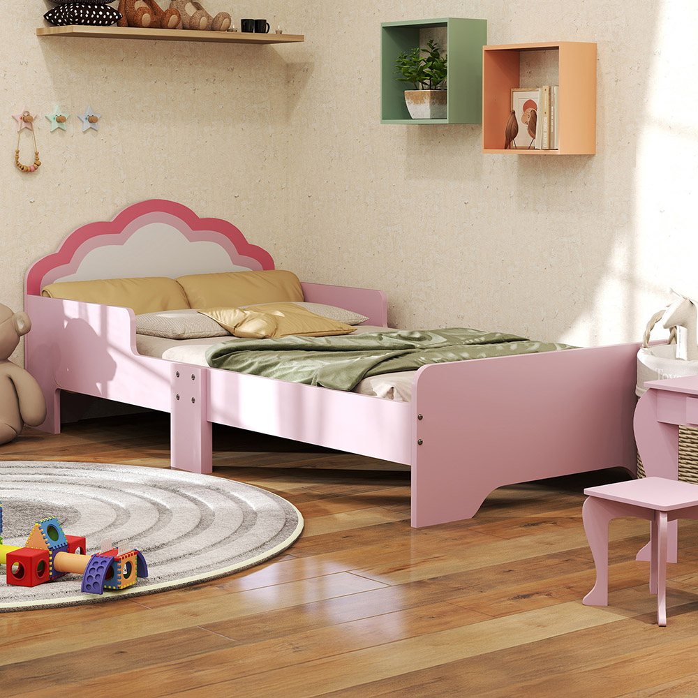 Tommy Toys Pink Cloud Toddler Bed Image 1