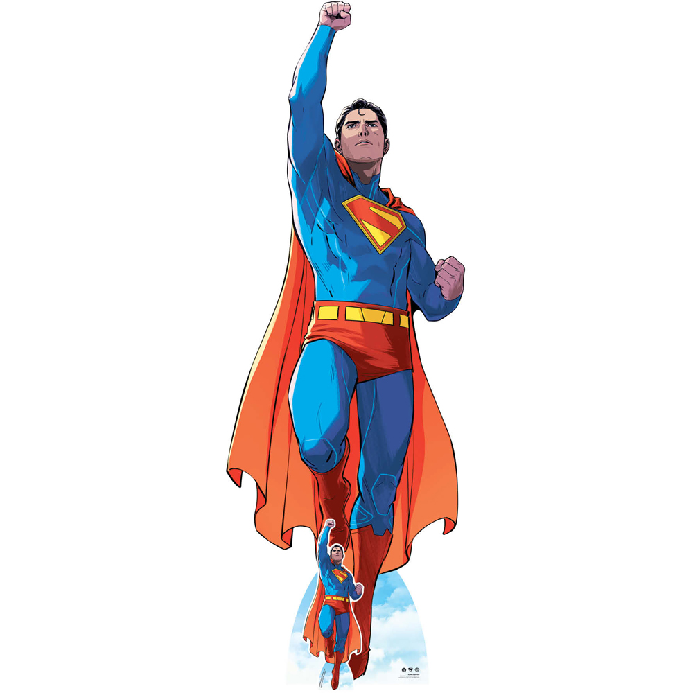 Star Cutouts Comic Style Superman Takes Flight Cardboard Cutout 7.6ft Image 1