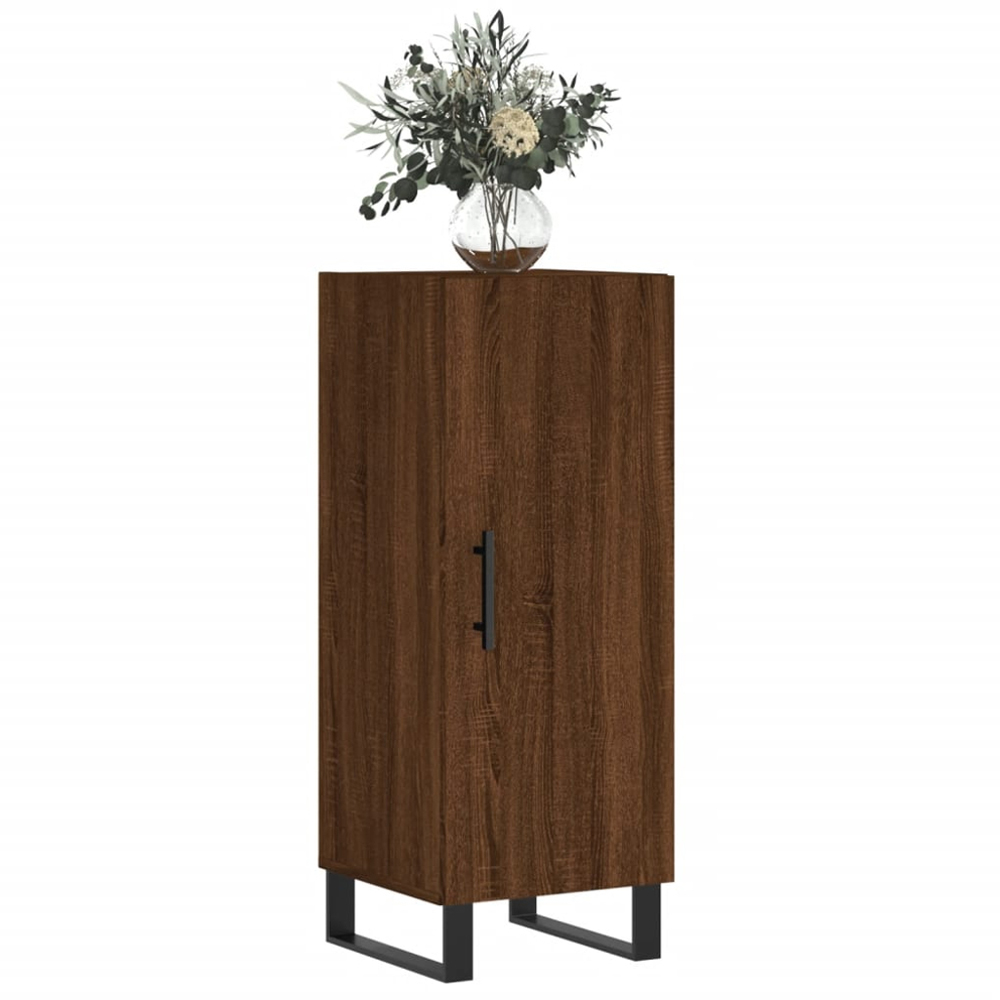 vidaXL Single Door Brown Oak Sideboard Image 3