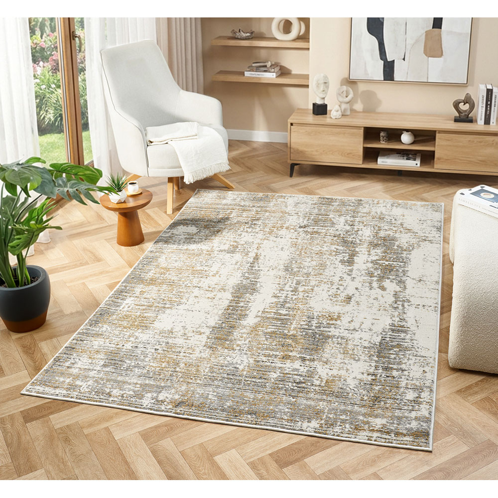 Portland Urco Theta Delta Cream Non Slip Rug 160 x 230cm Image 4