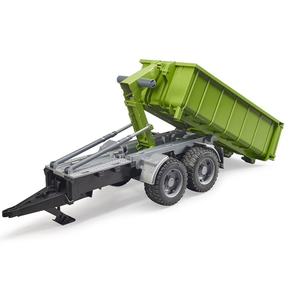 Bruder Kids Farm Tractor Roll-Off Container Trailer Playset Model Image 5