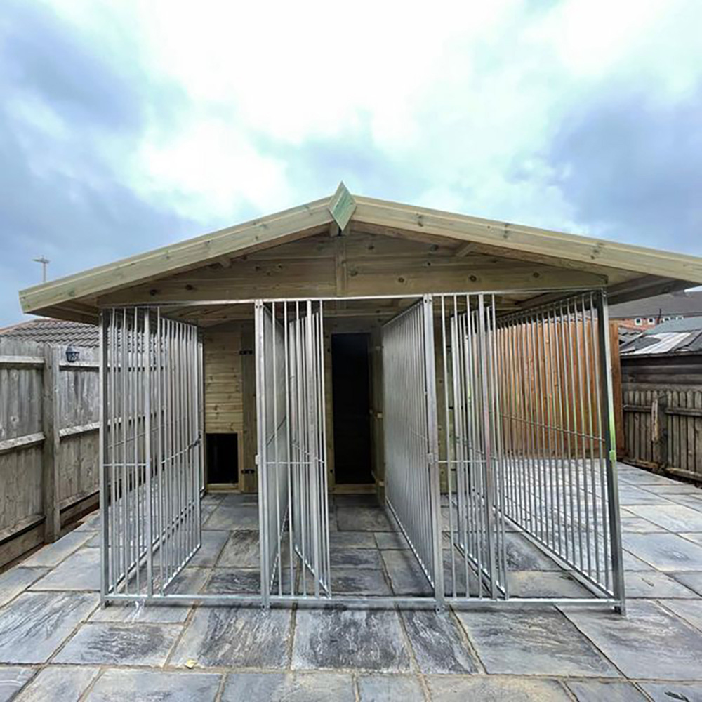 Benchmark Dog Kennel with Apex Roof - Triple 10 x 12ft Premium Wood Range Image 2