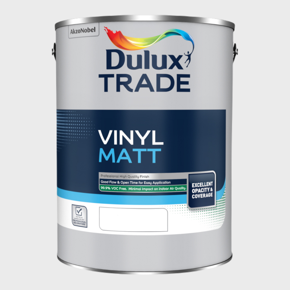 Dulux Trade Rock Salt Walls and Ceilings Vinyl Matt Paint 5L Image 2