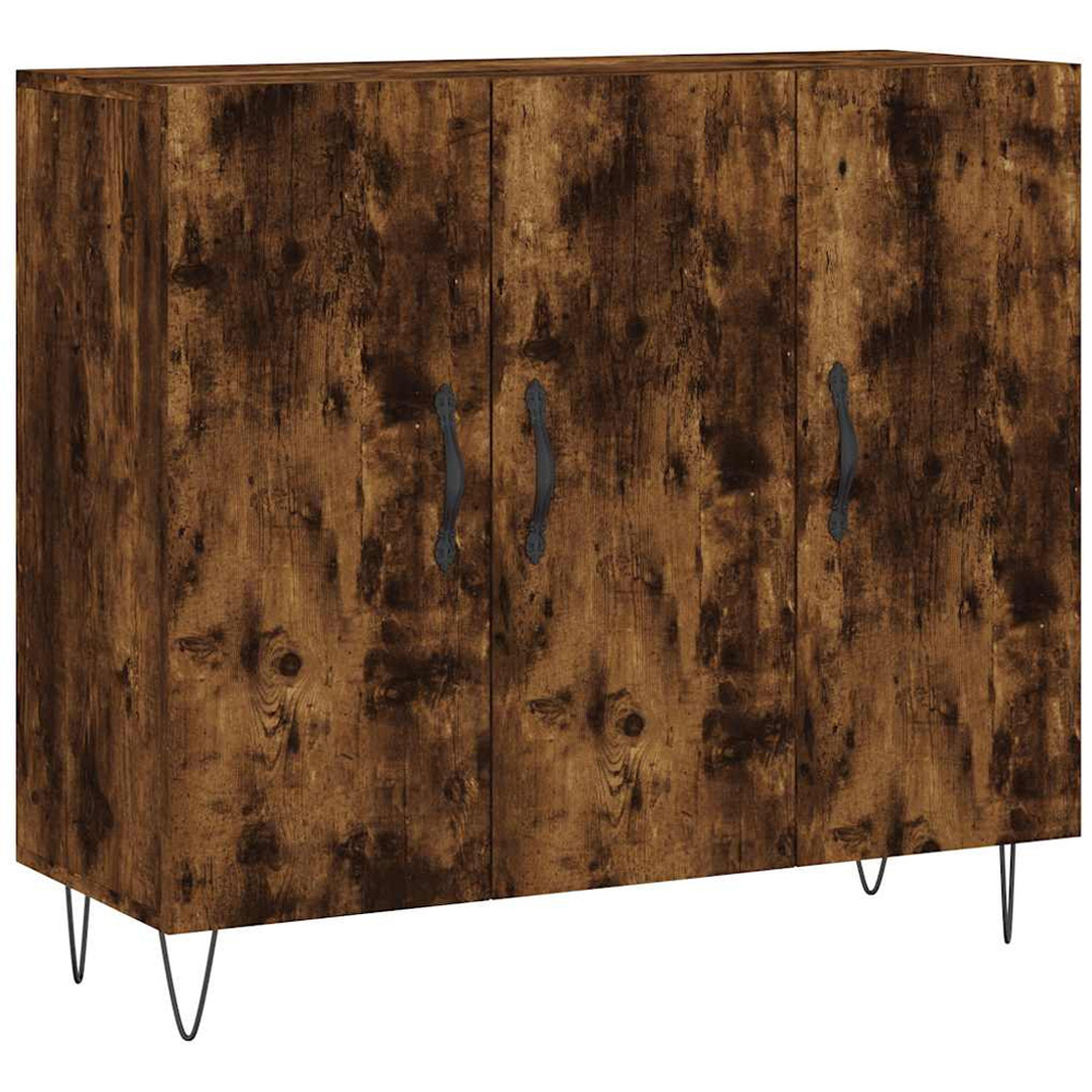 vidaXL 3 Door Smoked Oak Sideboard Image 2