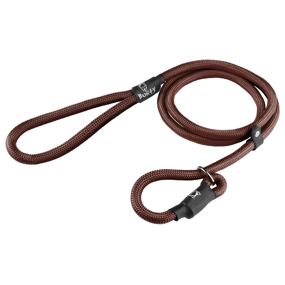 Bunty Extra Large 12mm Slip On Brown Rope Dog Lead Image 1
