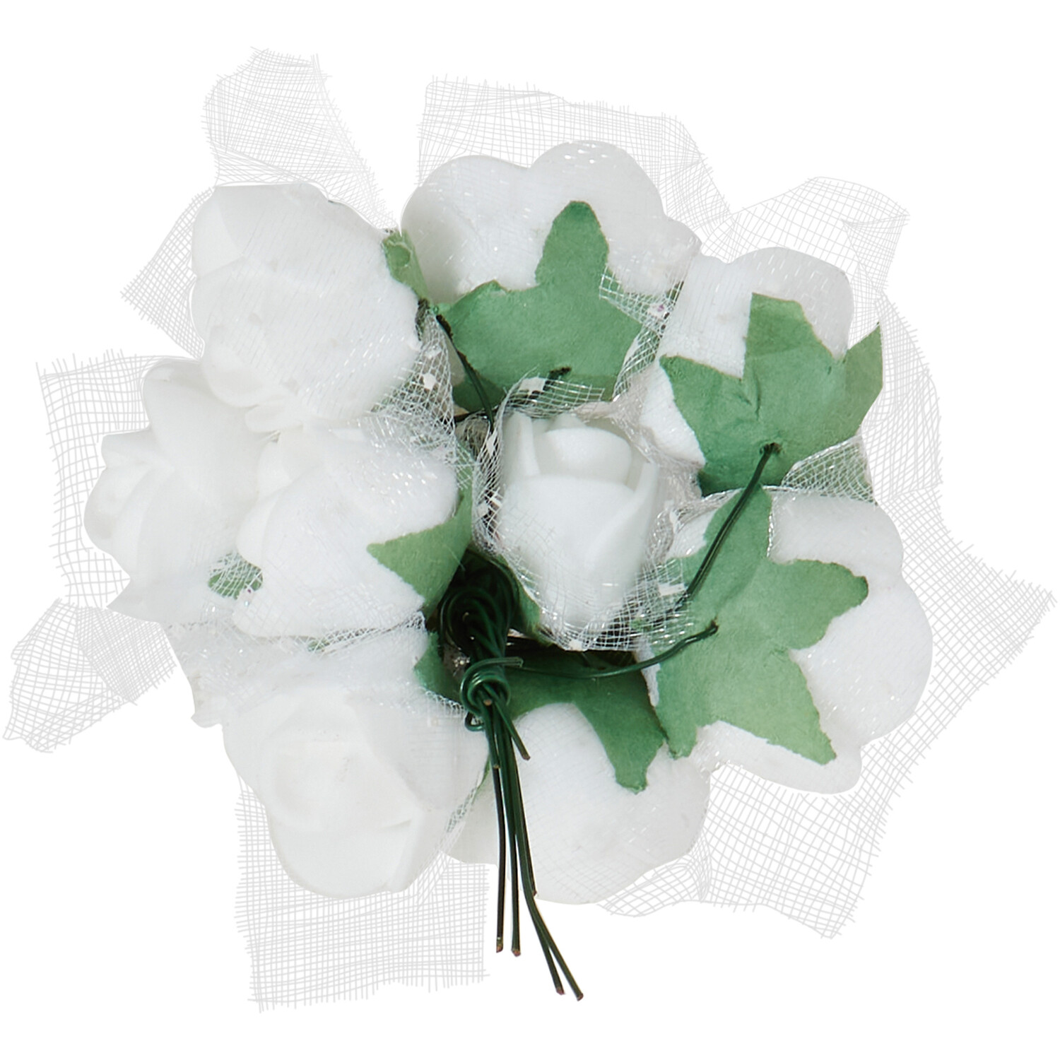 Crafting Wire Stem Roses in White Image 3