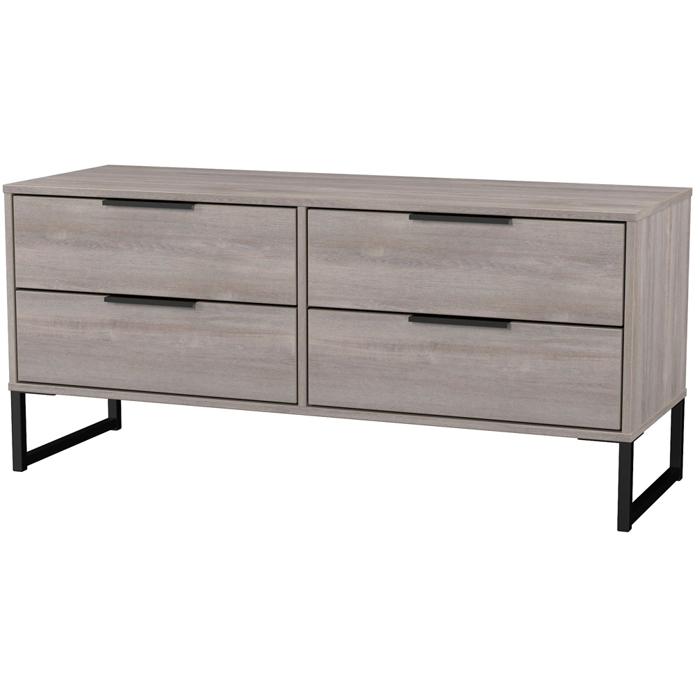 Crowndale Hong Kong 4 Drawer Grey Oak Bed Box Ready Assembled Image 4