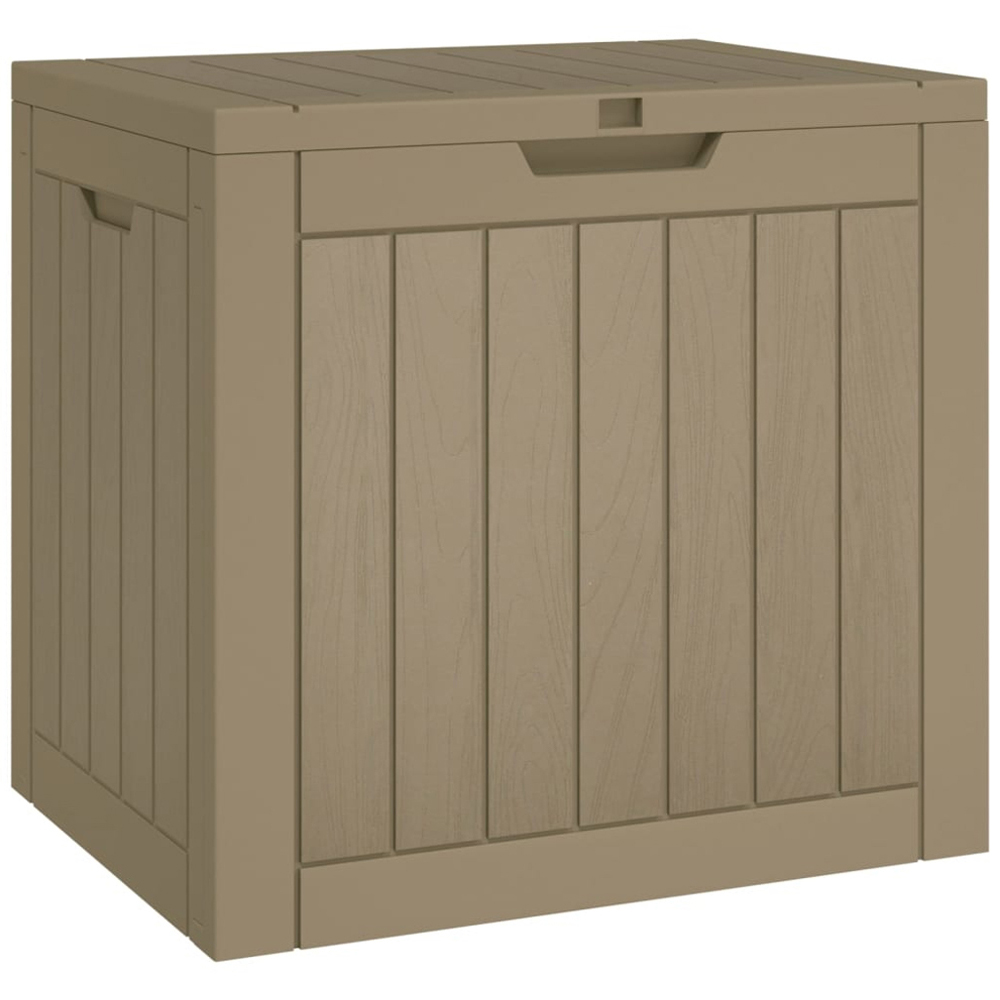 vidaXL 118L Grey Polypropylene Garden Storage Box Image 1