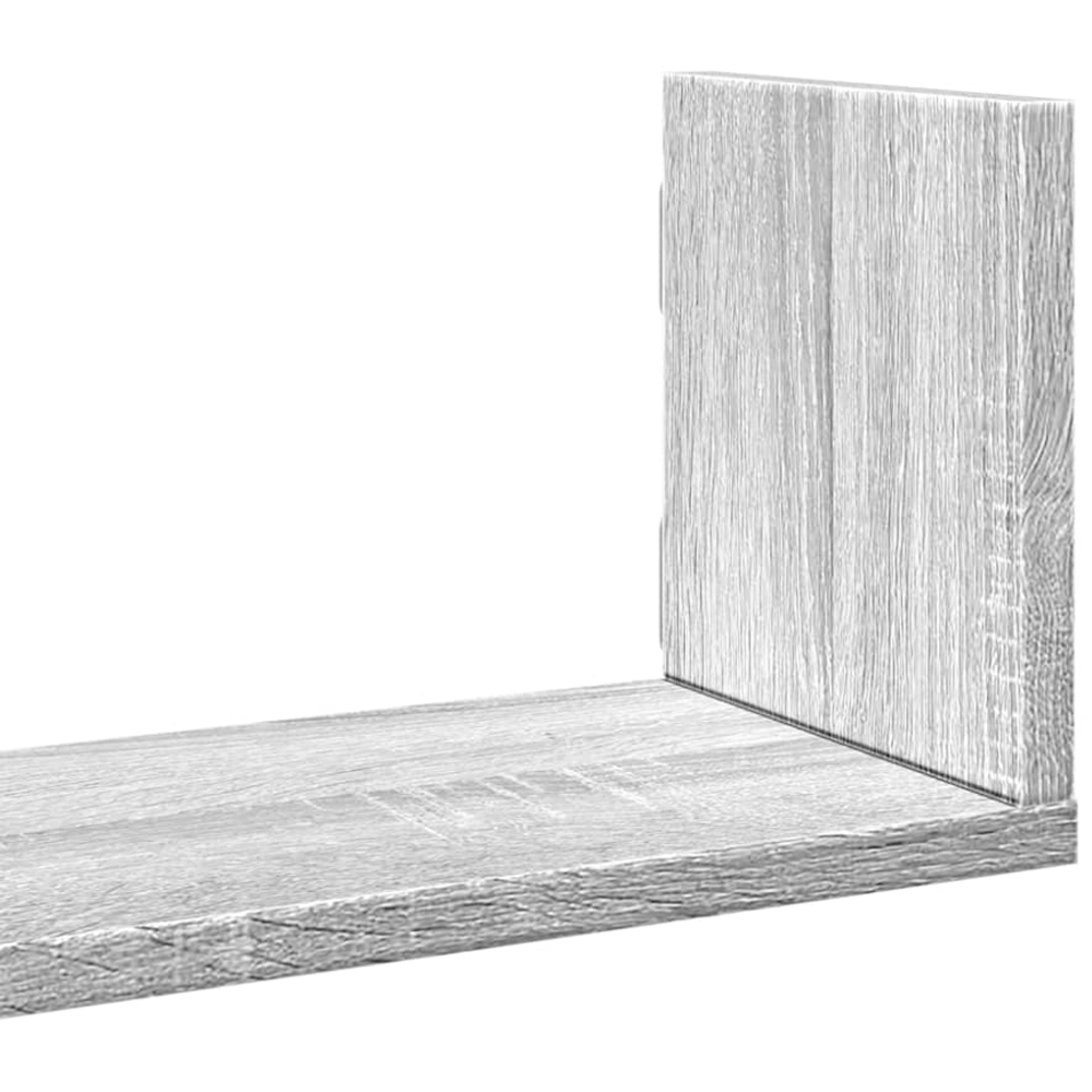 vidaXL 58cm Set of 3 Grey Sonoma Floating Wall Shelf Image 6