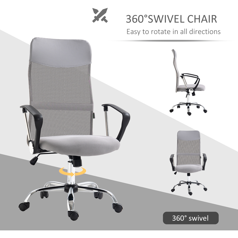 Portland Light Grey Mesh Office Chair Image 5