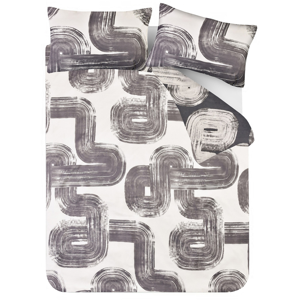 Smart Living Double Black Elemental Geo Reversible Duvet Set Image 3