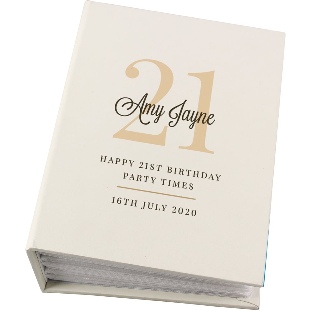 Personalised Memento Personalised Big Birthday Photo Album with Sleeves 6 x 4 inch Image 1