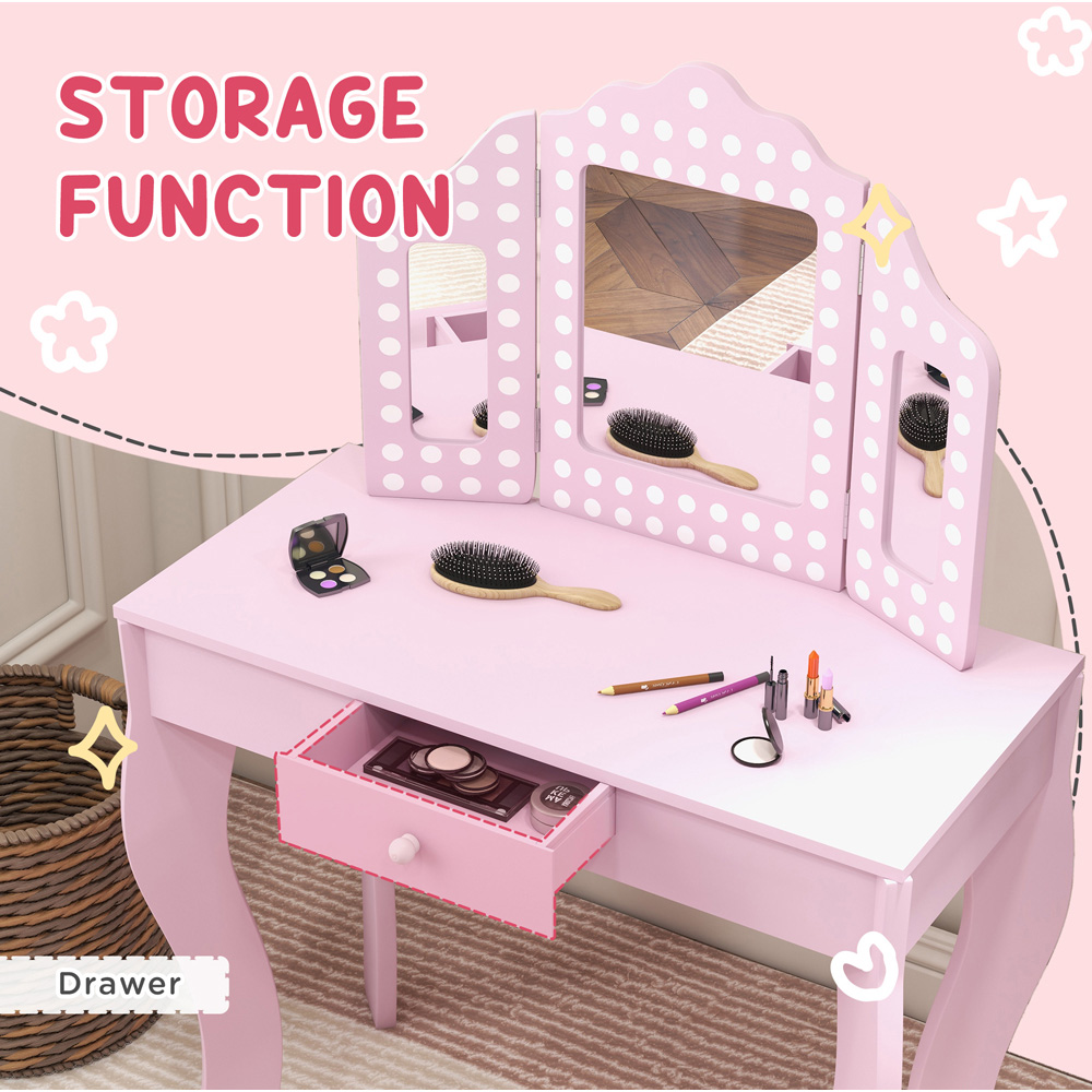 AIYAPLAY Kids Dressing Table Set Image 6