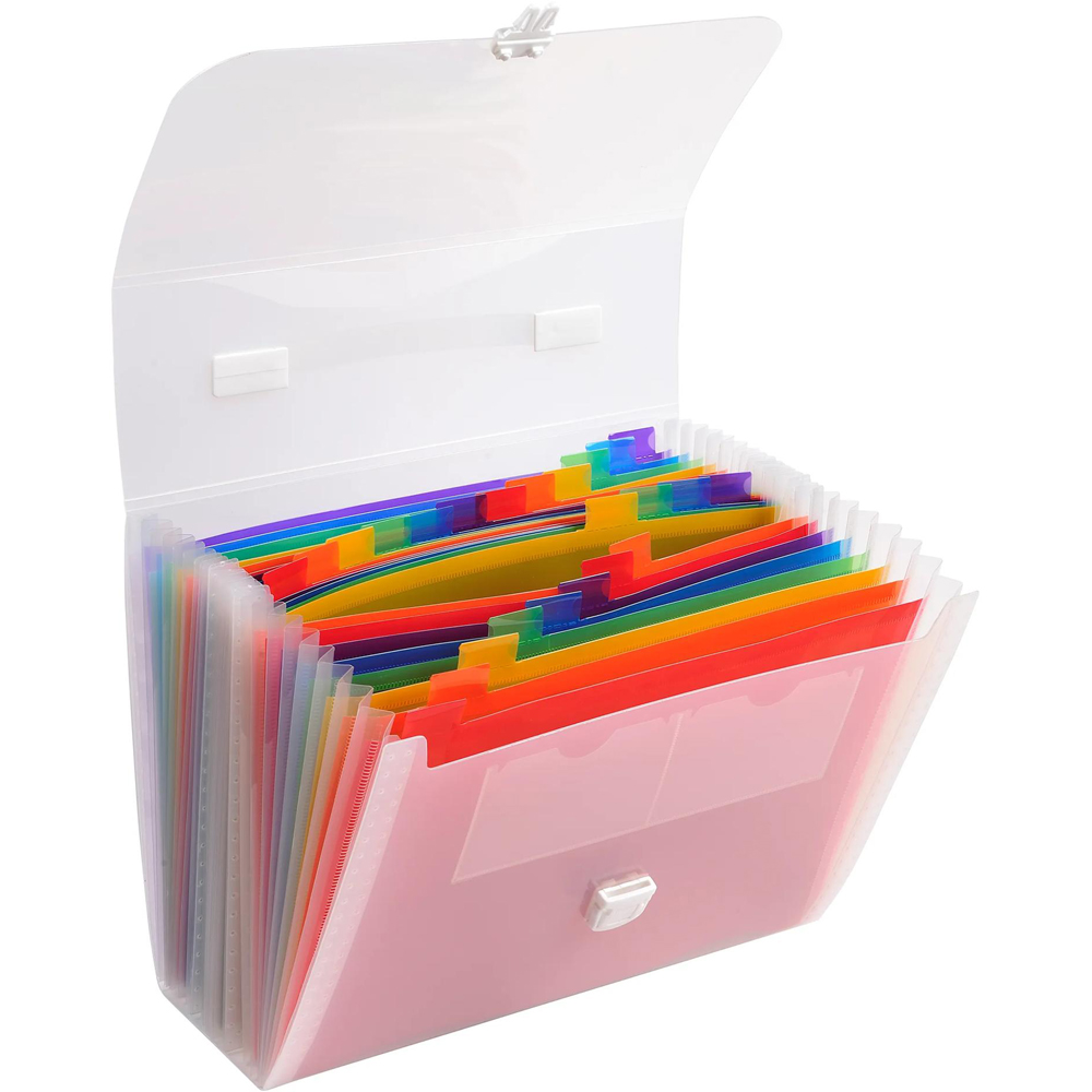 Exacompta Crystal 24 Compartment Expanding File 4 Pack Image 4