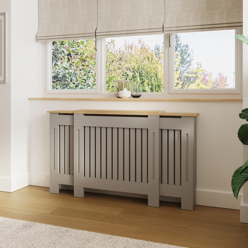 GFW Longslow Grey Adjustable Radiator Cover Image 8