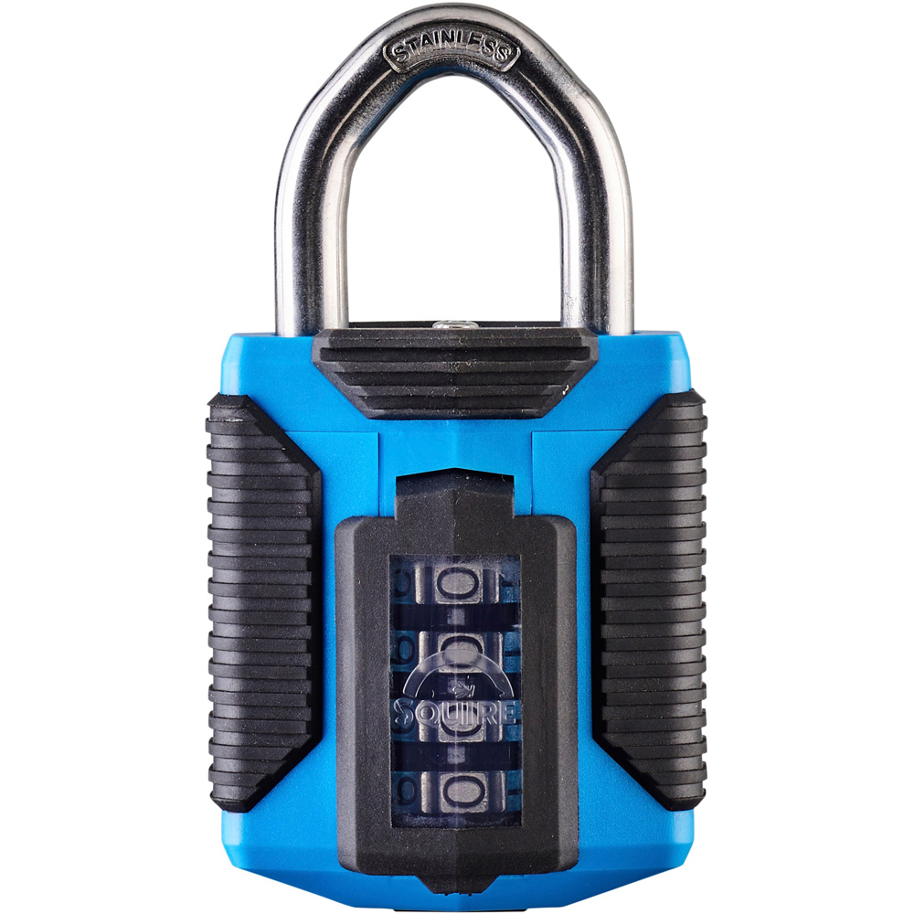 Squire 50mm 4 Wheel Combination Stainless Shackle Padlock Image 1