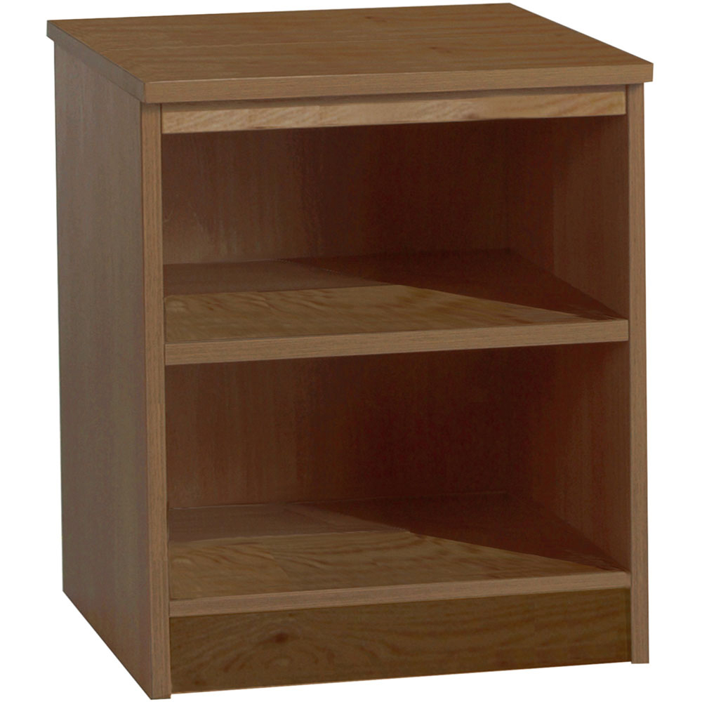 R White Cabinets 2 Shelf Brown Desk Height Wide Bookcase Image 2