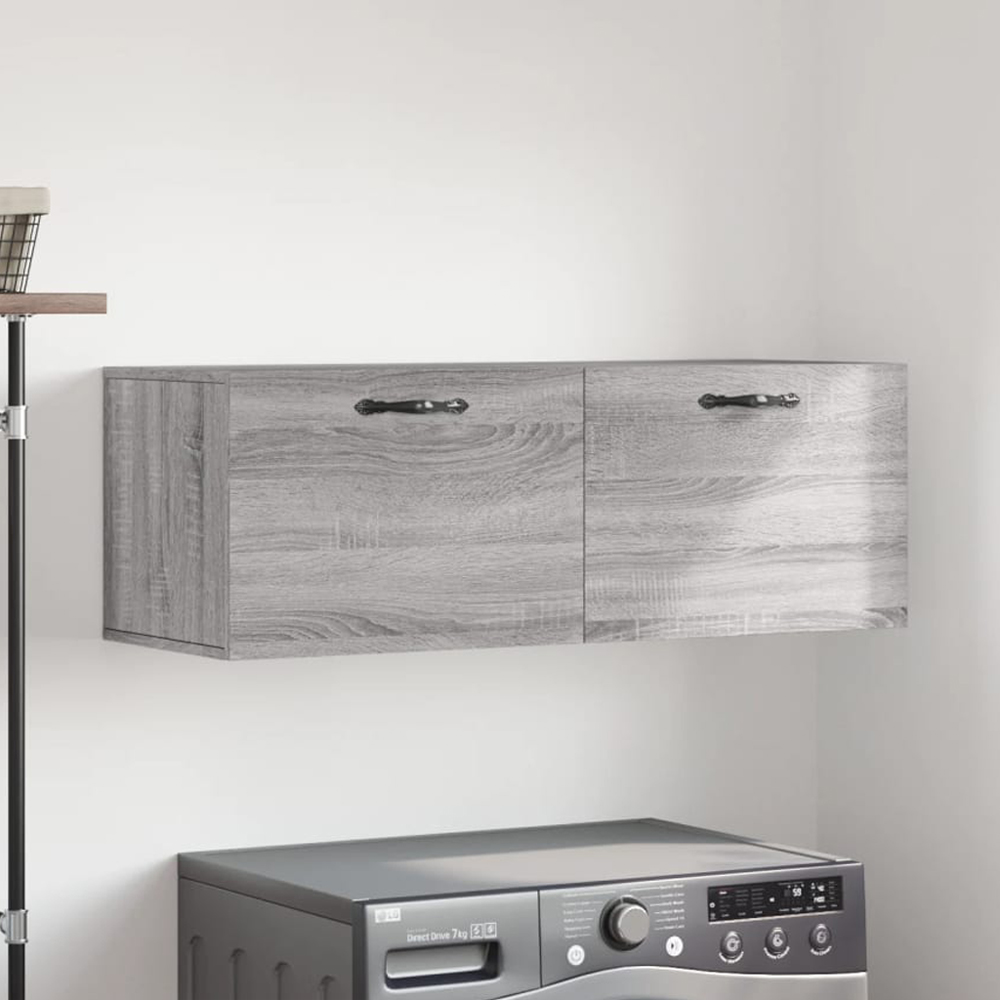 vidaXL 2 Door Grey Sonoma Oak Wall Cabinet Image 1