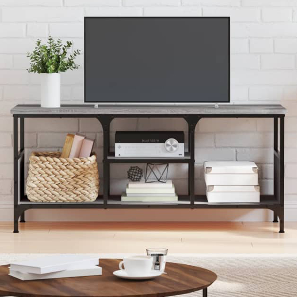vidaXL 2 Shelf Grey Sonoma TV Cabinet Image 1