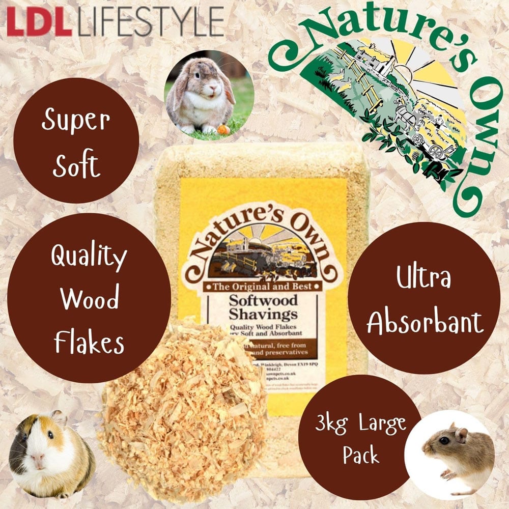 Nature's Own Softwood Shavings Bale 3kg Image 4