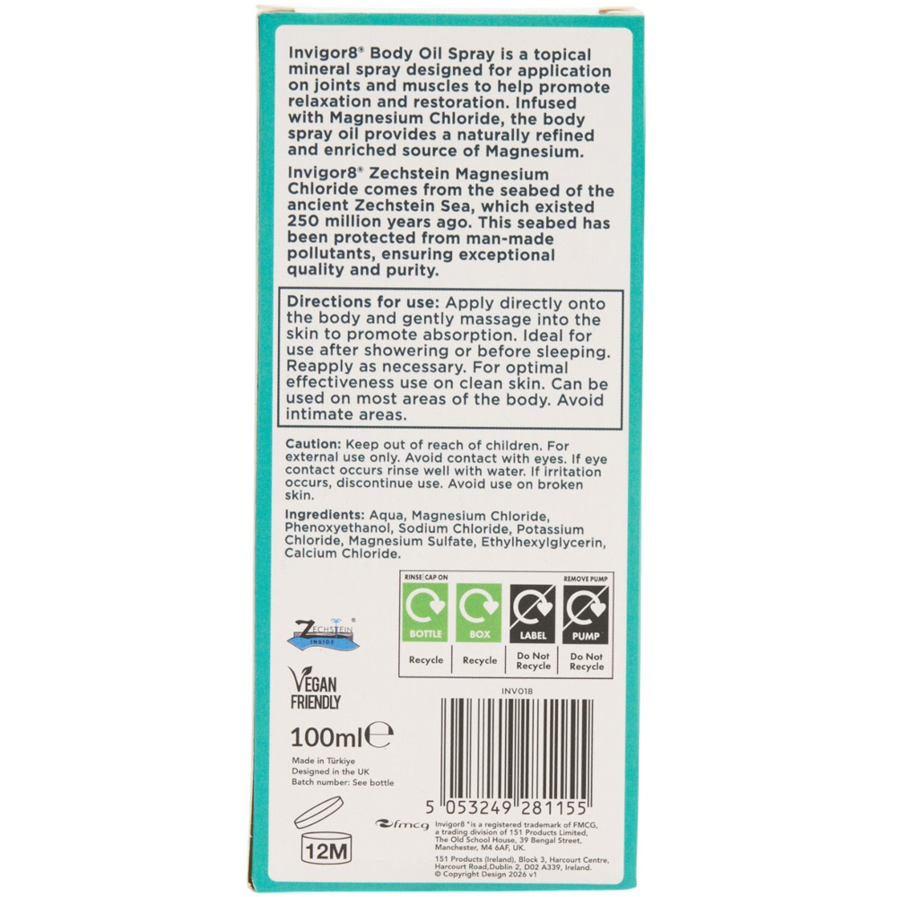 Invigor8 Magnesium Original Body Oil Image 3
