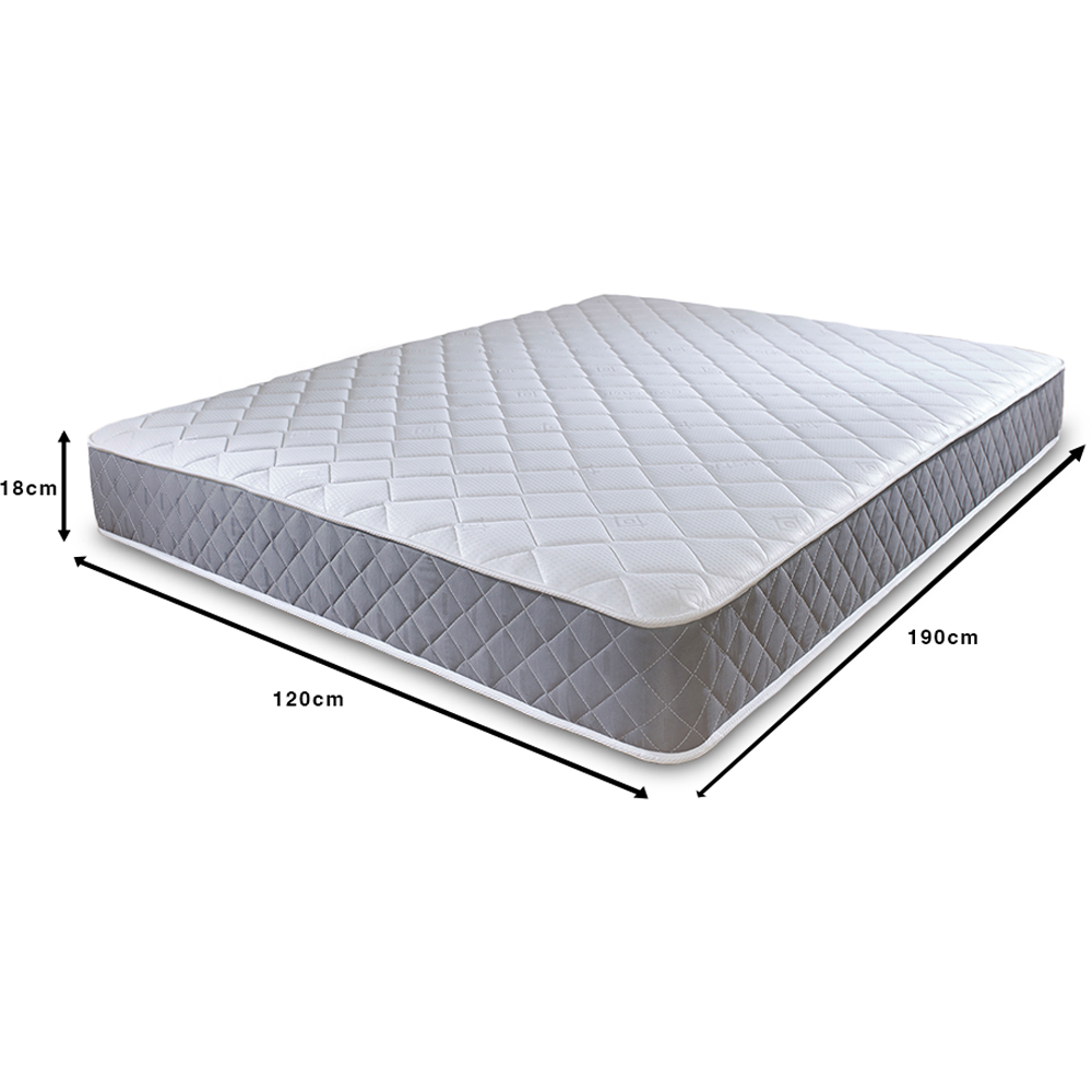 Extreme Comfort Cooltouch Small Double Diamond Grey Foam Free Open Coil Spring Mattress Image 4