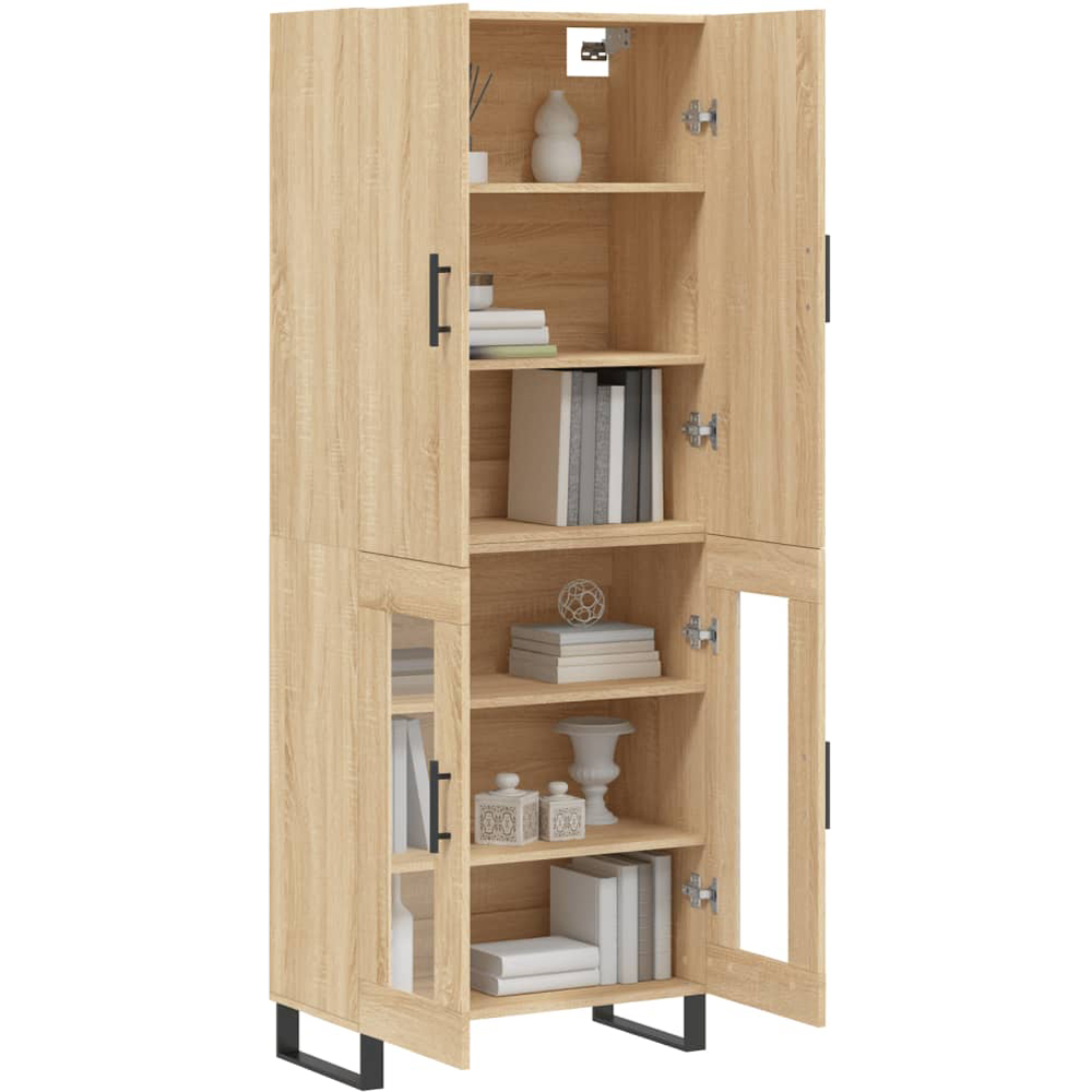 vidaXL 4 Door Sonoma Oak Highboard Image 3