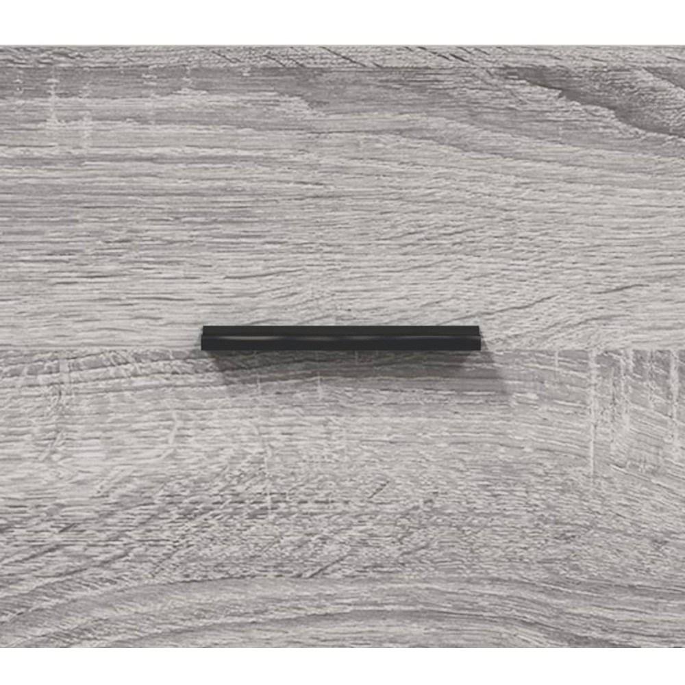 vidaXL 2 Glass Door Single Drawer Grey Sonoma Highboard Image 9