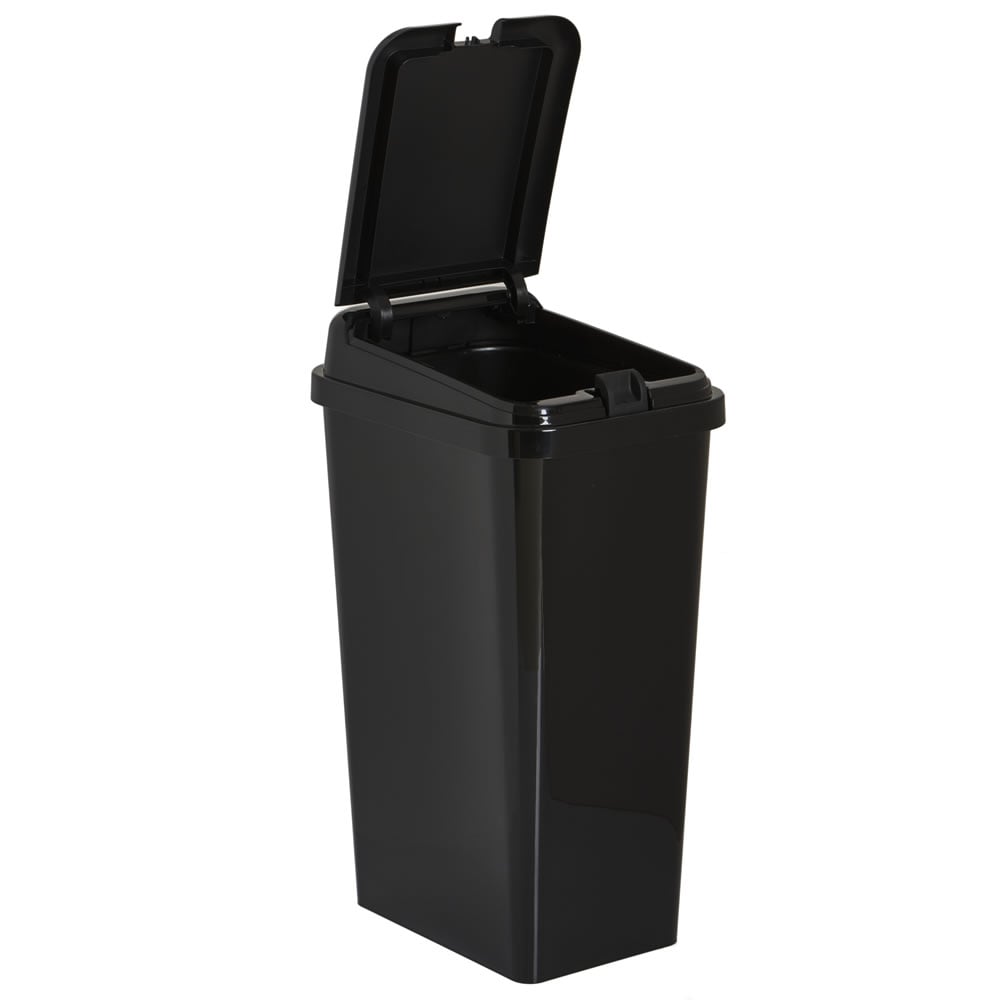 Wilko Rectangular 45L Black Touch Top Bin Wilko