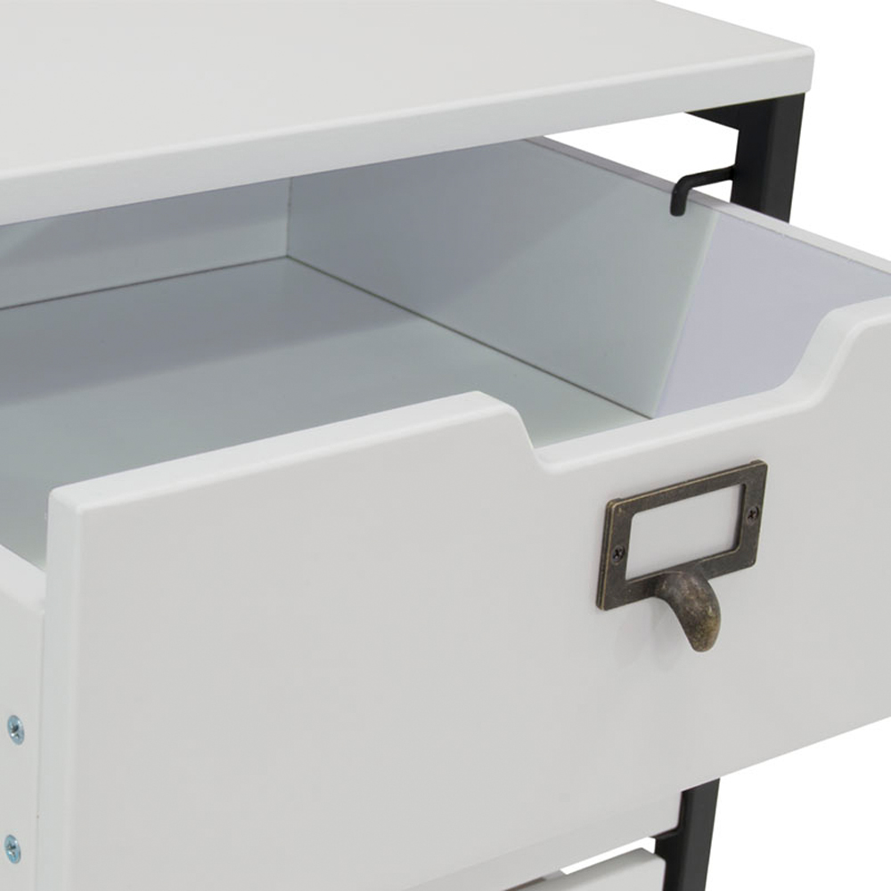 Sewing Online 10224 4 Drawer White with Black Frame Mobile Storage Organiser Image 6