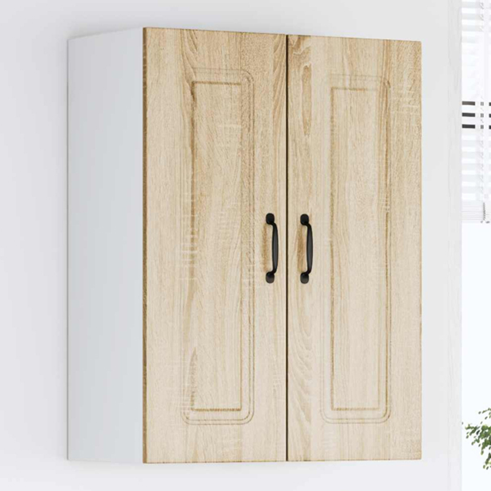 vidaXL Kalmar 2 Door Sonoma Oak Wall Kitchen Cabinet Image 1