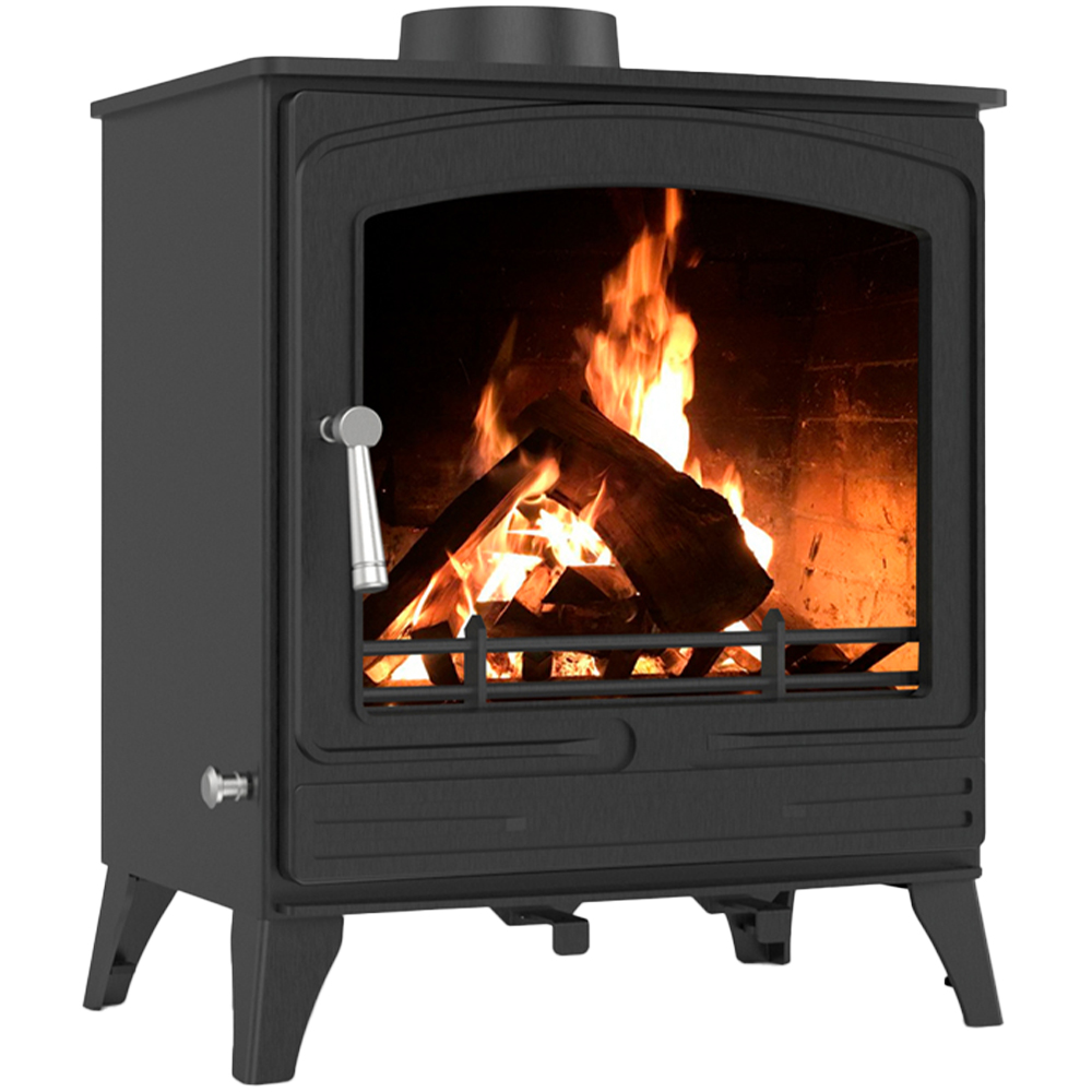 RoyalFire Steel Eco Multifuel Stove 8.5kW with Firewood Starter Kit Image 1