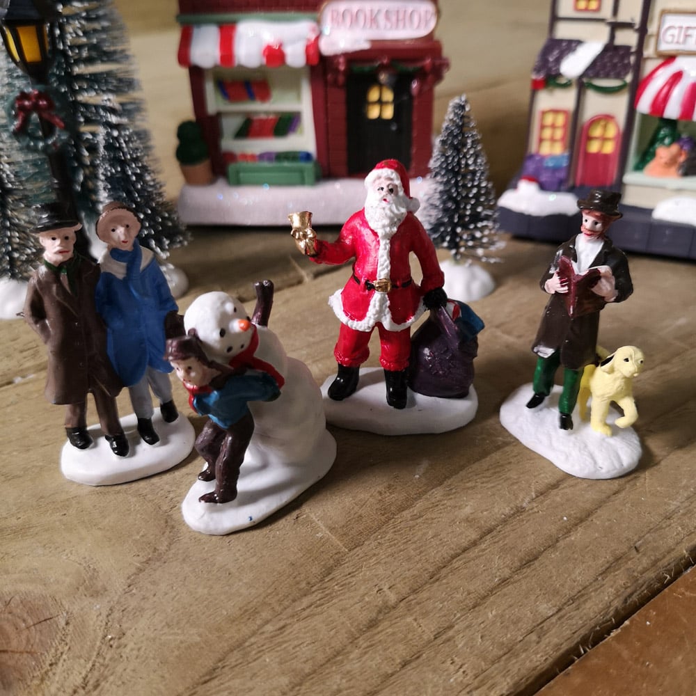 Samuel Alexander 17 Piece Victorian Lit Winter Village Scene Christmas Decoration Image 4