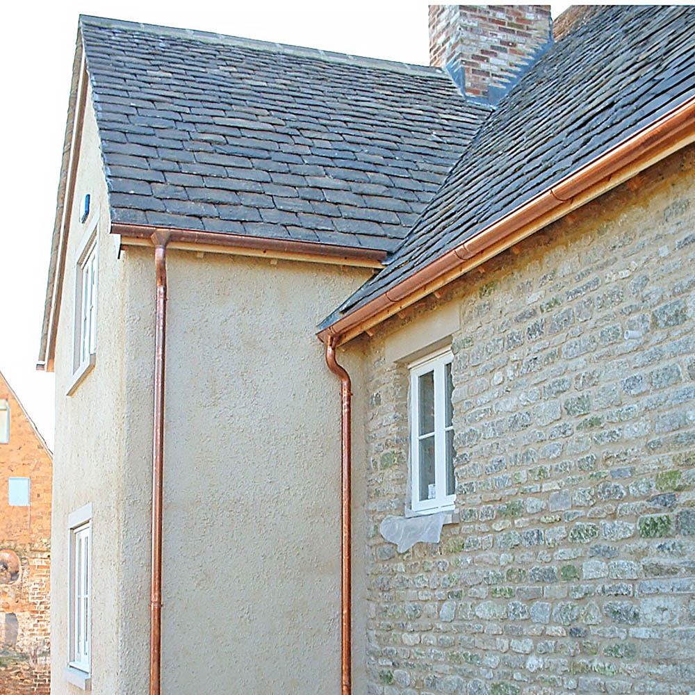 Metal Gutta Half Round Copper Gutter 125 x 76mm 5 Pack Image 6