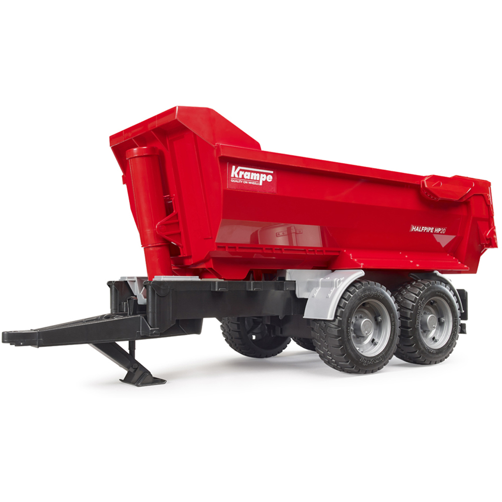 Bruder Kids Krampe Tandem-Halfpipe Tipping Trailer Playset Model Image 3