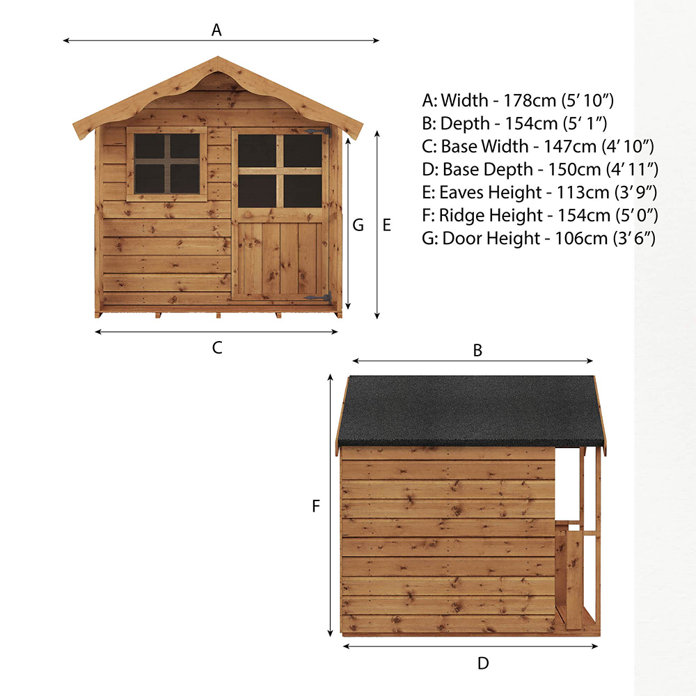 Mercia Garden Products Poppy Playhouse 5ft x 5ft Image 5