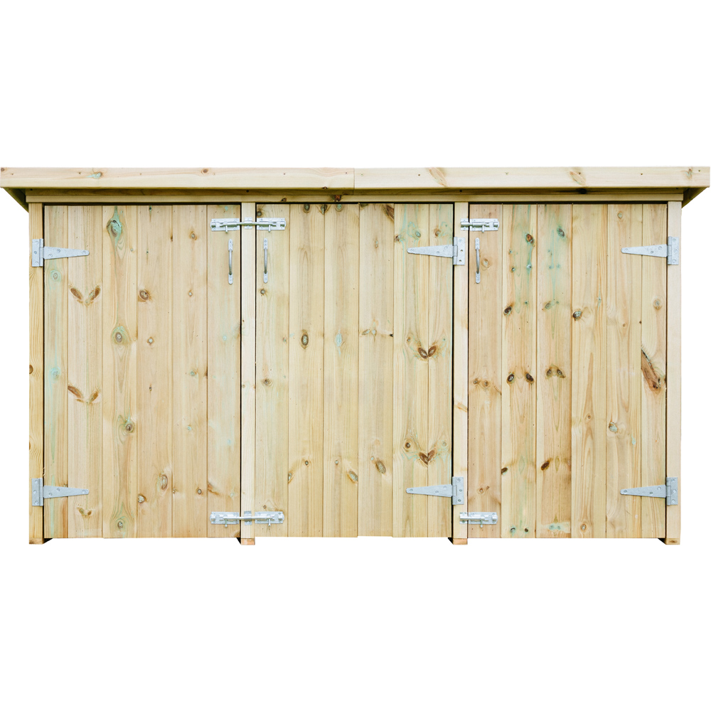 The Garden Village Mitton 7 x 2.6ft Large Wooden Apex Garden Storage Shed Image 3