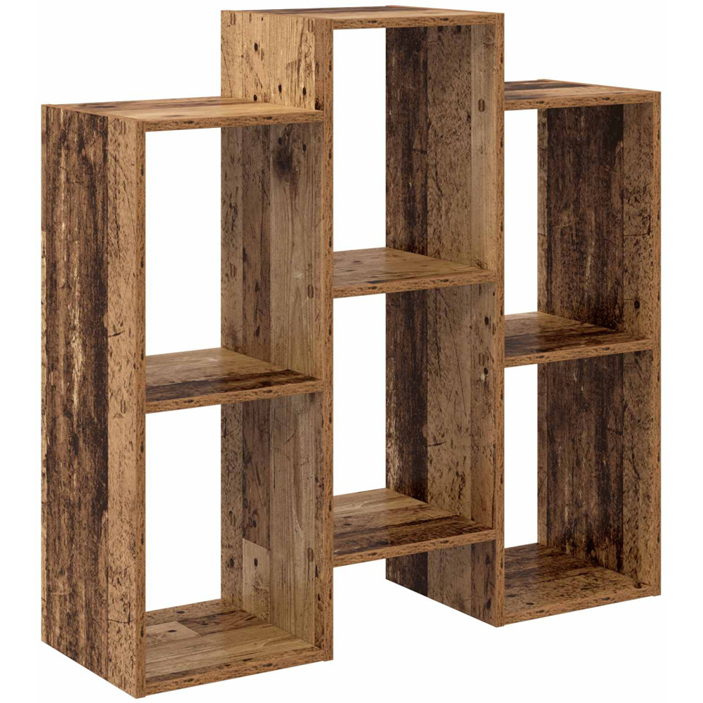 vidaXL 6 Open Shelf Old Wood Sideboard Image 2