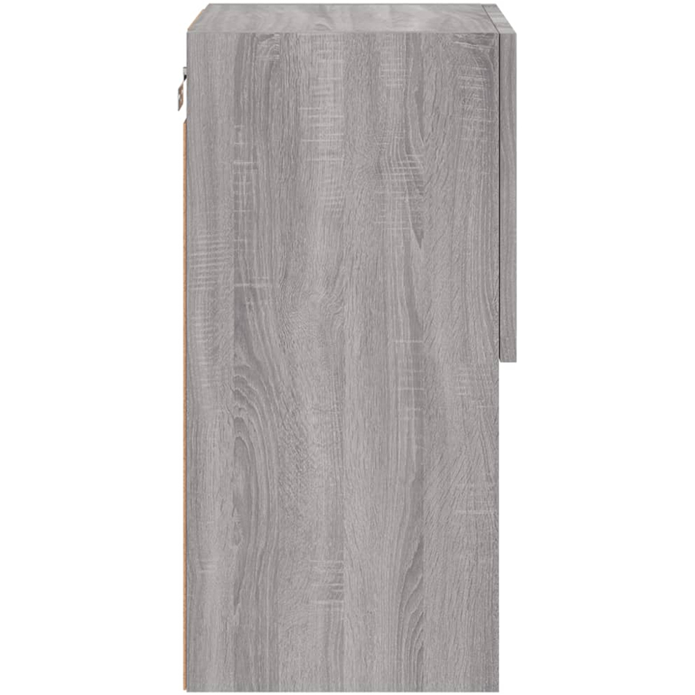 vidaXL Single Door 2 Shelf Grey Sonoma TV Cabinet with RGB LED Lights Image 6
