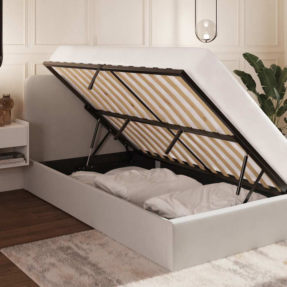 GFW Chiswick Small Double Soft Grey Ottoman Bed with SC Pocket Sprung Mattress Image 8
