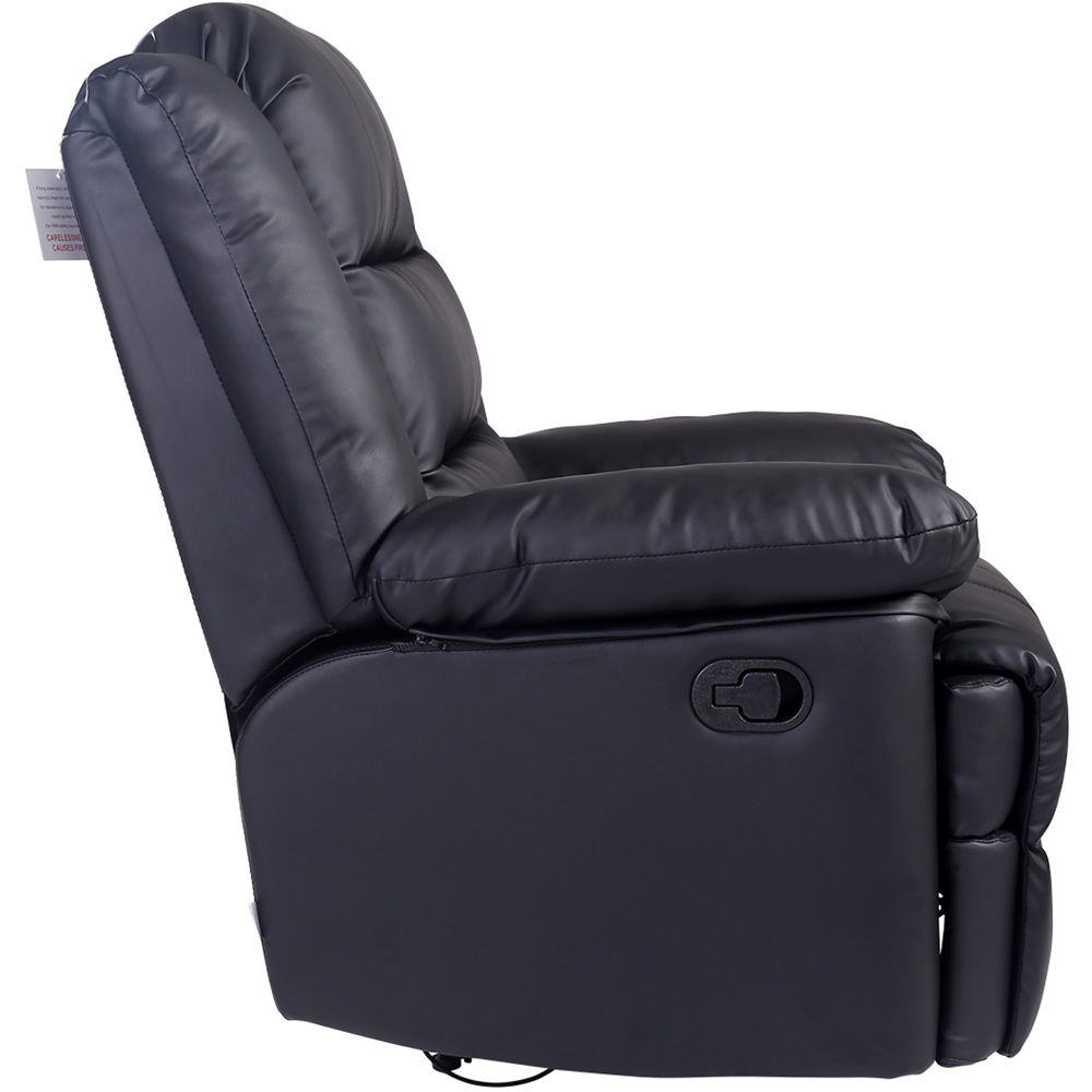 Furniture Online Loxley Black Bonded Leather Manual Recliner Chair Image 4