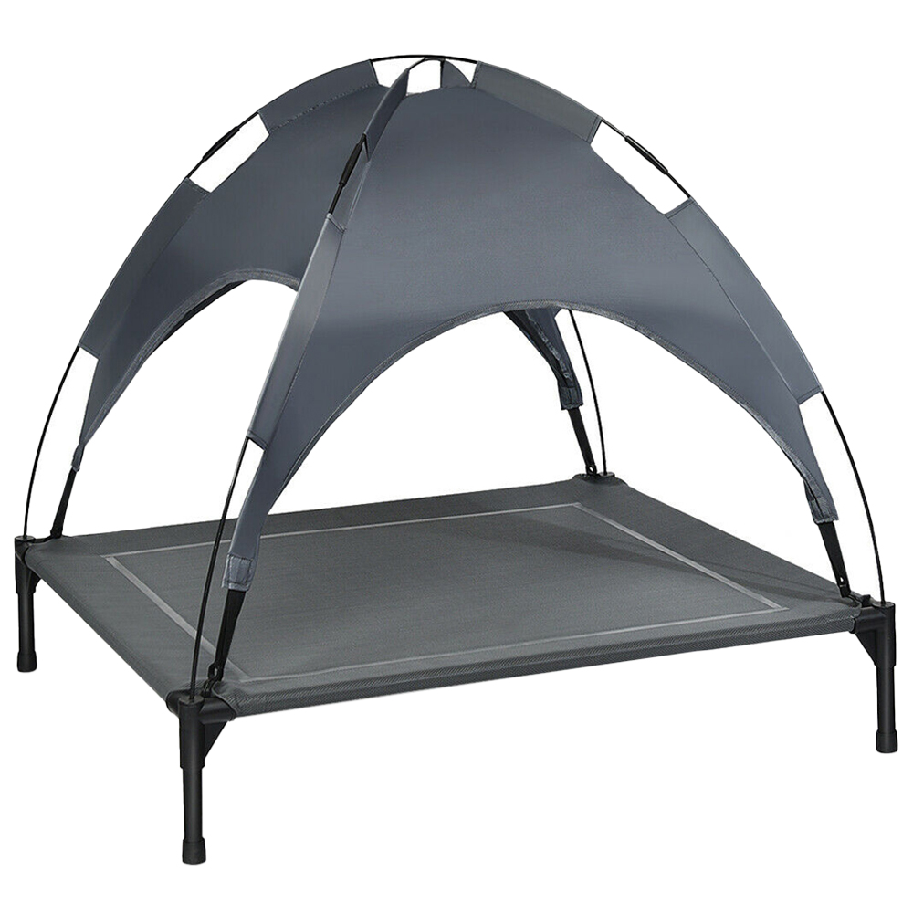 Costway Elevated Pet Bed with Canopy Image 1